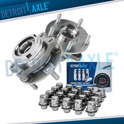 Front Wheel Bearing Hubs w/20pc Lug Nuts Kit for Altima Maxima QX60 Quest Murano