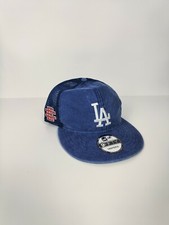 Eric Emanuel EE LA DODGERS MLB New Era Snapback Trucker Hat GREEN BRIM 