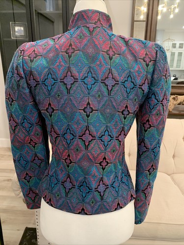 Vintage 1980s 80s DonCaster Puff Shoulder Sz 4 Jacket Blazer - Picture 8 of 13
