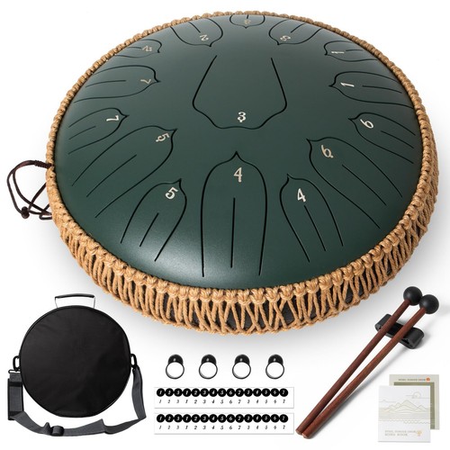 Zungentrommel 13 Zoll 15 Töne D-Dur Steel Tongue Drum Regentrommel mit Notenb... - Bild 1 von 9
