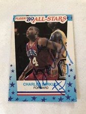 Charles Barkley HOF AUTOGRAPHED 1989 Fleer Sticker w/COA FULL SIGNATURE RARE