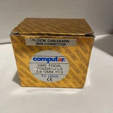 Computar Varifocal TG4Z2813FCS CCTV Lens 2.8-12MM F1.3 Cable with 4 Pin Genuine