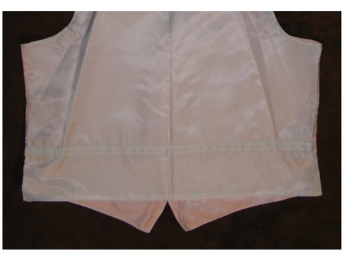 323 NWOT AFTER SIX Men's Geometric Pattern Peach Dress Vest Size XL 5 Buttons - Picture 6 of 12