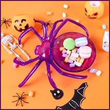 Halloween Spider Shaped Bowl Candy Tray Biscuit Plate Trick or Treat Table Decor