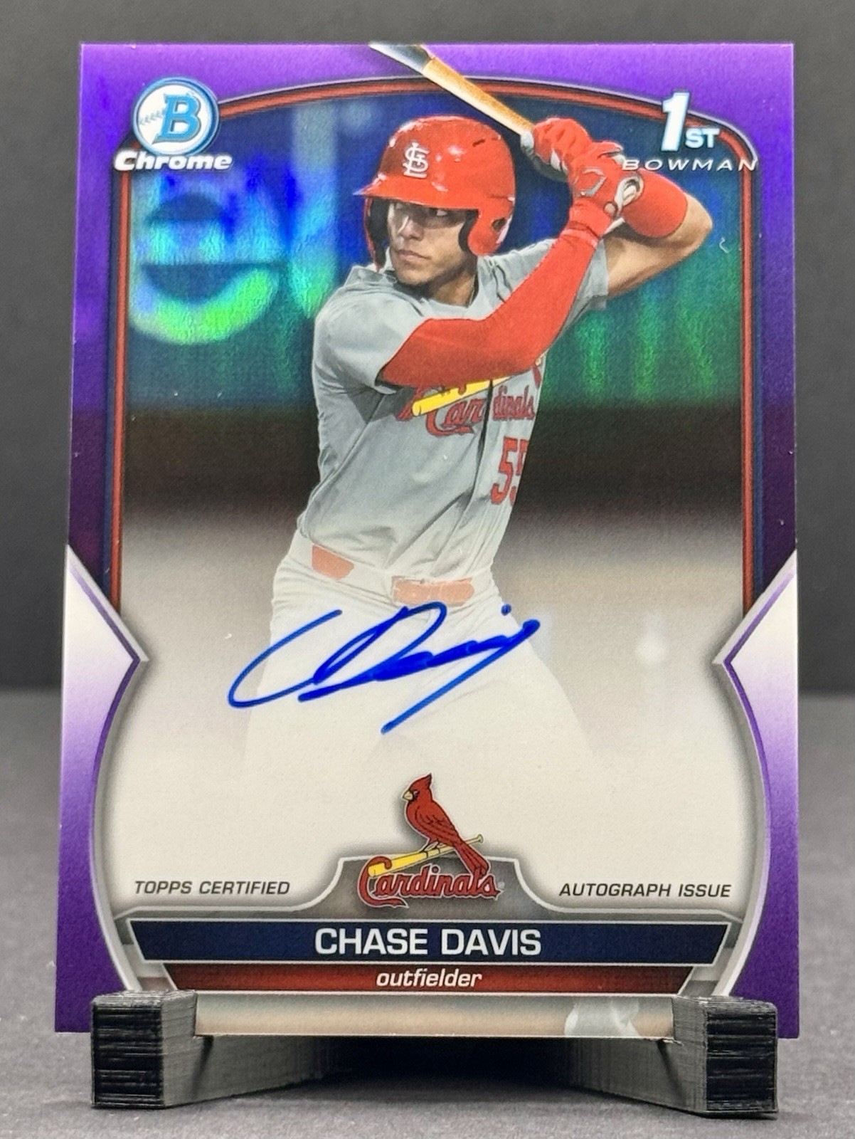2023 Bowman Draft 1st CHASE DAVIS Chrome Purple Refractor Auto /250
