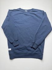 Simply Southern Sweatshirt Medium Blue Crewneck Pullover Logo Patch