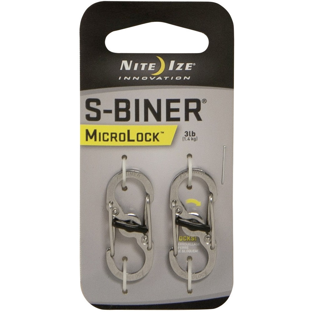Карабин NITE Ize NI-LSBM-11-2R3 MicroLock S-Biner 2 35 мм x 15 мм x 7 мм 2390₽