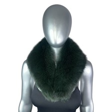 Emerald Green FOX Shawl Collar, 30 L, Certified Vintage Fur