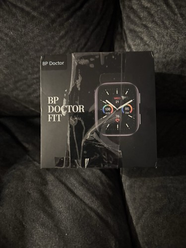 BP Doctor Fit S7 44mm Smartwatch Metal Grey Case Black Silicone iOS/Android