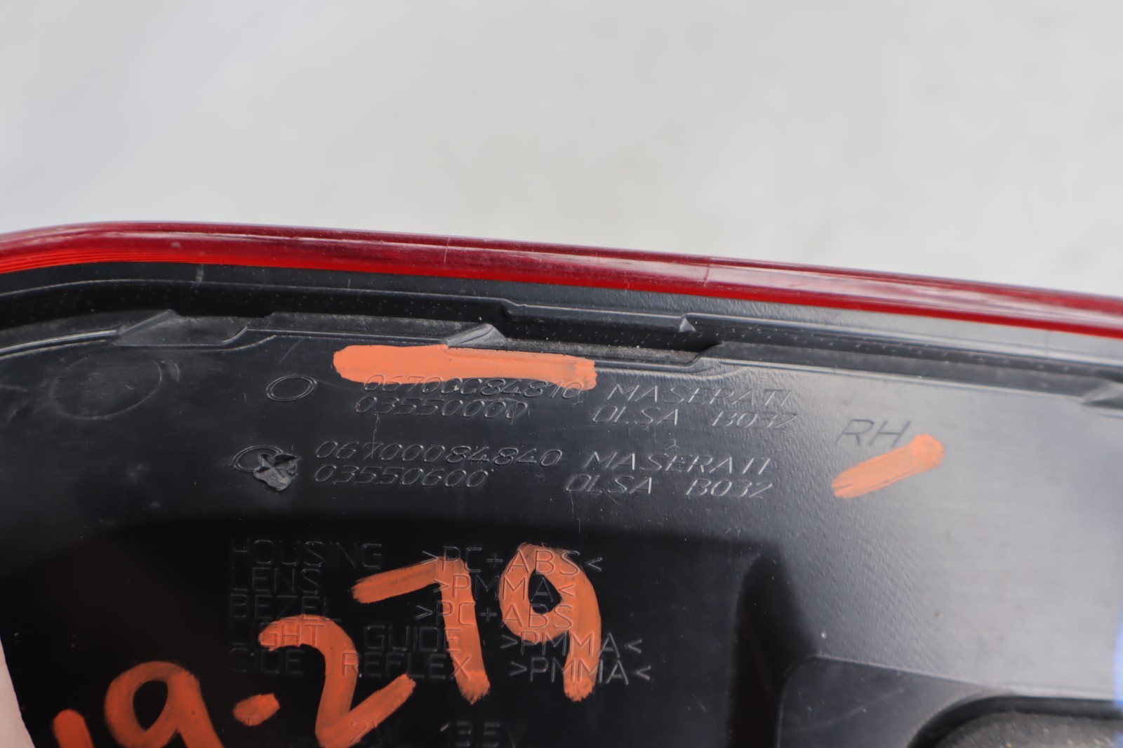 ✅ 2014-2019 MASERATI GHIBLI S RH PASSENGER REAR OUTER TAIL LIGHT LAMP LED OEM
