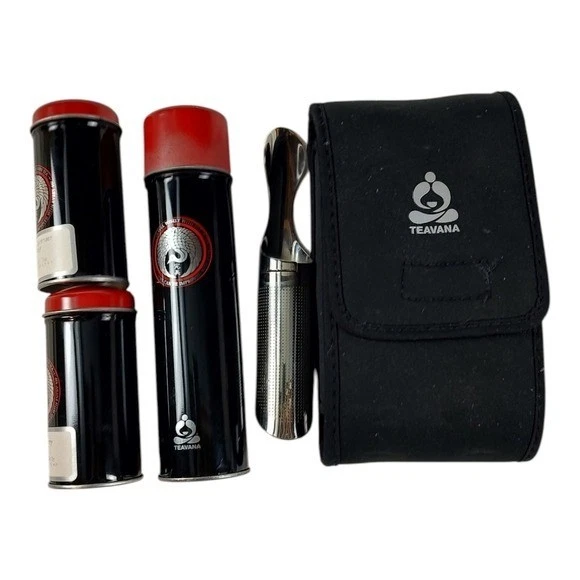 Teavana Voyager Stainless Steel Tea Infuser w/ Canisters & Neoprene Case
Opens in a new window or ta