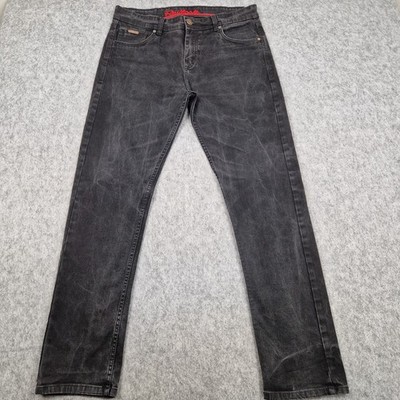 Levis Jeans Herren W36 L31 Schwarz Redloop Denim Hose Tapered Button Fly Freizeit