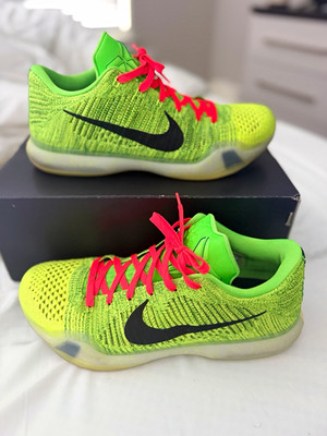 Nike Kobe 10 X Grinch ID Size 13 RARE