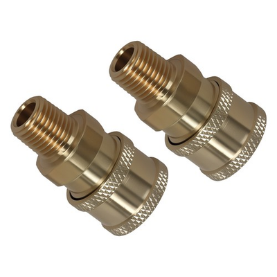 #ad 2Pcs 1 4quot; Quick Connect Male NPT Thread Pressure Washer Fitting Coupler Adapter $15.11