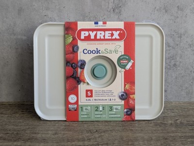 Pyrex Cook and Save Vakuum Glas Aufbewahrungsschale Größe S 0,8 l - Neu ungeöffnet unbenutzt