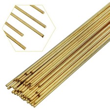 Moxweyeni 40 Pcs Brass Rods 1.5 mm 2 mm Brass Welding Brazing Rods Copper Alloy