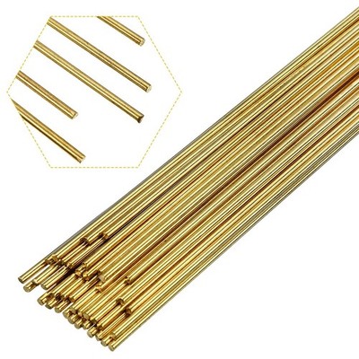 Moxweyeni 40 Pcs Brass Rods 1.5 mm 2 mm Brass Welding Brazing Rods Copper Alloy