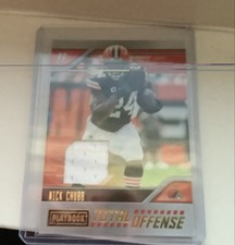 2022 Panini Playbook - Total Offense Nick Chubb #TO-12 Memorabilia MEM 2 of them
