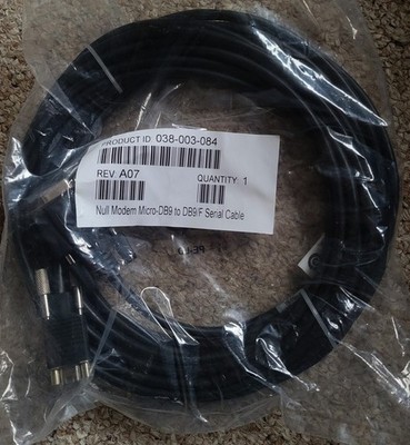 NEW Null Modem Micro-DB9 to DB9/F Serial Cable 038-003-084 A07 EMC 25 Feet
