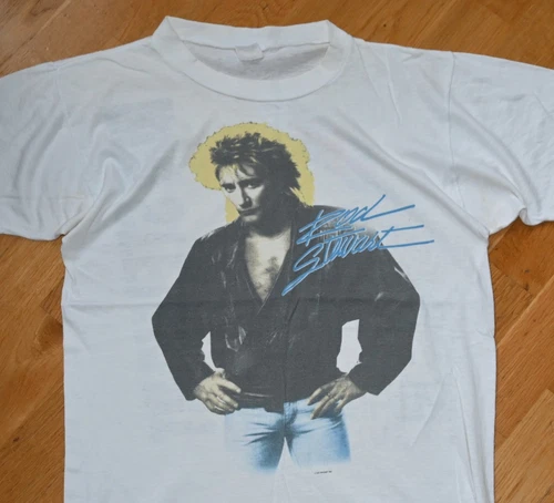 ROD STEWART Rare! London Wembley Concert tee shir 1980s vintage concert t-shirt, vintage, single stitch, B+ condition