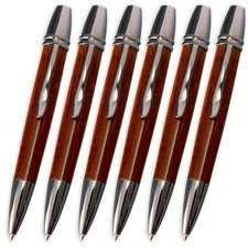 Polaris Twist Pen Kit, Black Titanium Finish, 6 Pack, Legacy Woodturning
