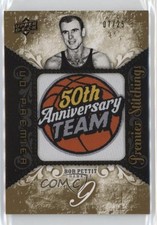 2008-09 UD Premier Premier Stitchings Level 2 /25 Bob Pettit #PS-BP HOF 0dj8