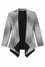 EASYWEAR by Chico's Women's Black  White Blazer Size 1