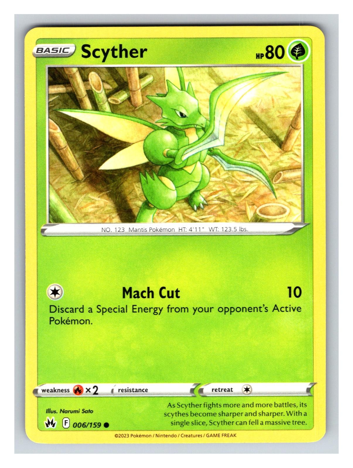 Scyther 006/159 Common Crown Zenith Pokemon Near Mint
