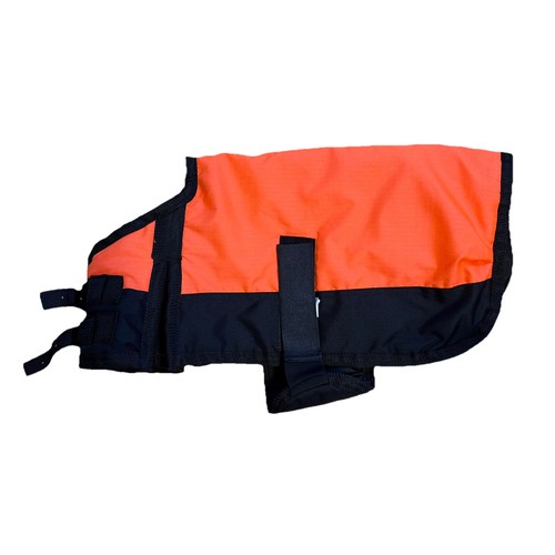 Dog Winter Jacket Orange Horse Style Medium     22”-25”