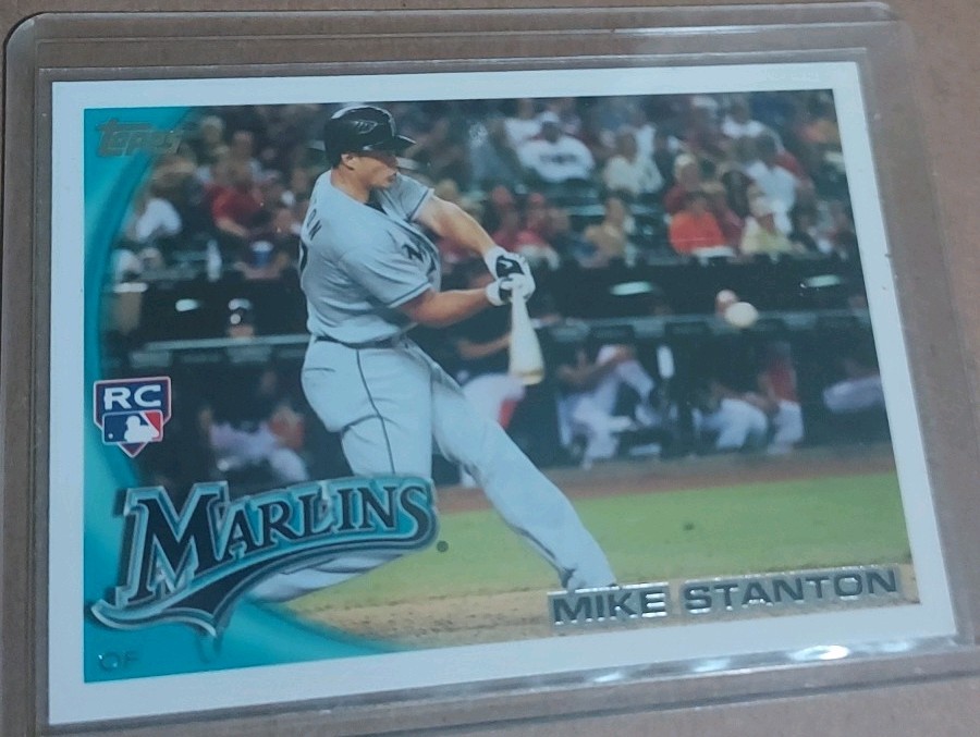 2010 Topps Update Series - Giancarlo Stanton #US-50 Mike on Card (RC)