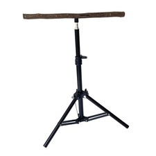 Wooden Parrot Perch Parrot Tripod Stand Interactive Toy Multiuse Pet Supplies