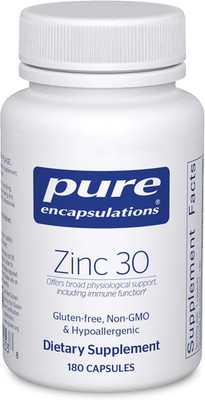 Pure Encapsulations Zinc 30mg Zinc Picolinate Immune Support 180 Capsules