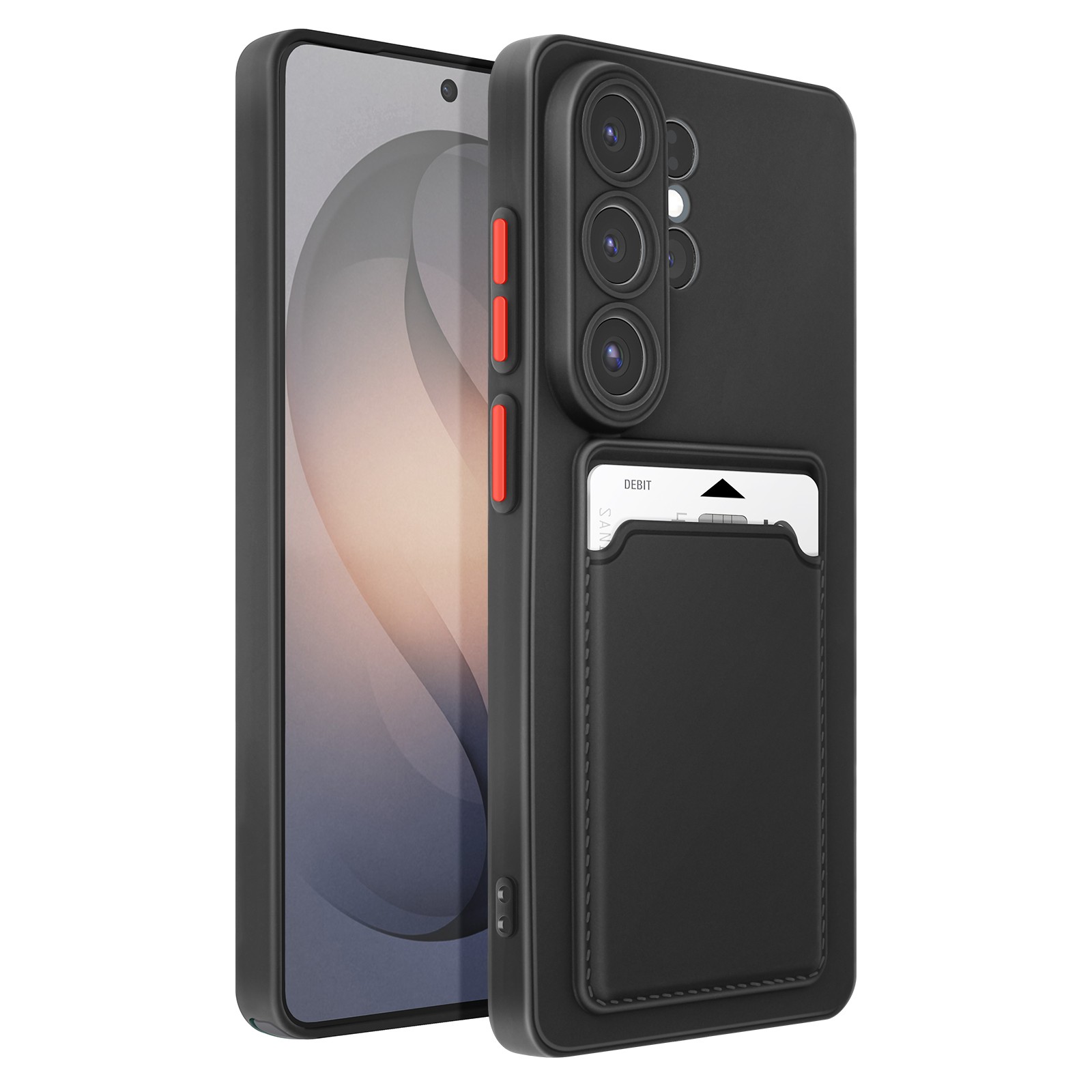 Coque antichoc Galaxy S26 Ultra porte-carte avec cache objectif coulissant en polymère