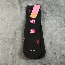 Aly Raisman Feat Skulls Socks Black Pink Novelty Crew Womens 7-10 USA Made