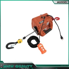 Electric Hoist Winch Portable Crane 1100lbs 25ft w/ Remote Control