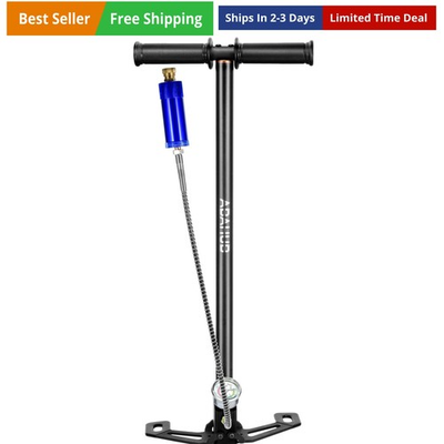 #ad High Pressure Hand Pump 3 Stage Air Gun Pump PCP Hand Pump with Pressure Ga... $138.74