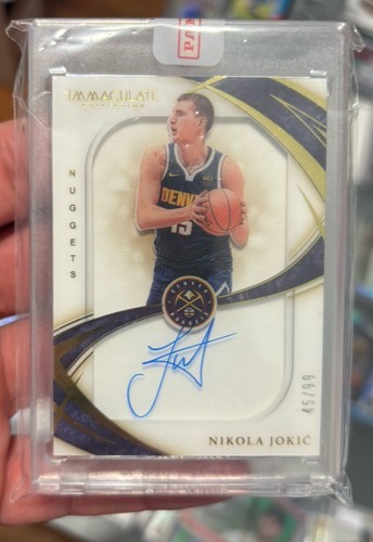 2019-20 Panini Immaculate Nikola Jokic Shadowbox Auto /99 Denver Nuggets Sealed