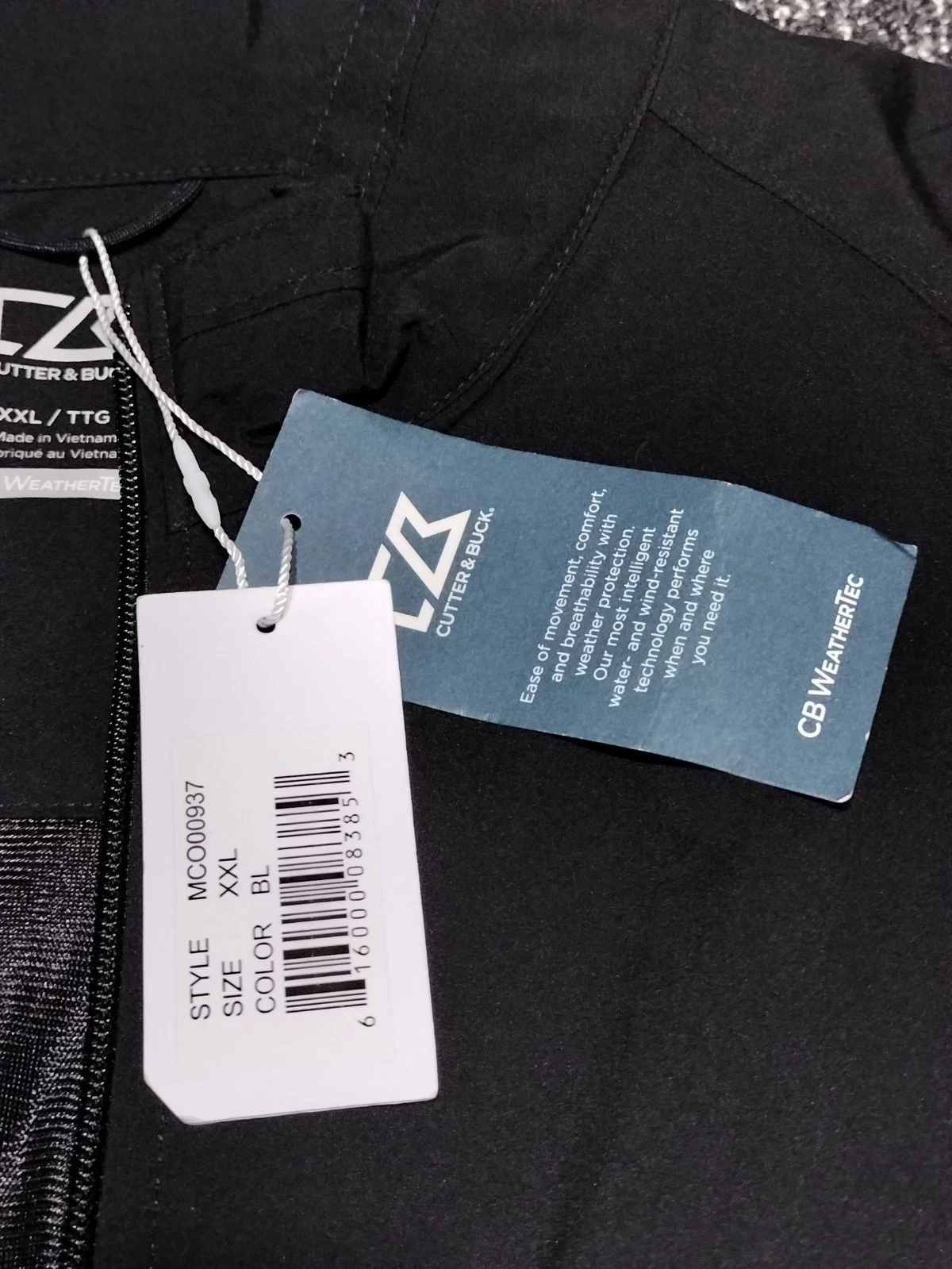Cutter & Buck Breaker Half Zip Pullover Popover Jacket Golf Black Weathertec XXL image 6
