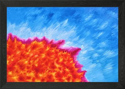 Gerahmtes Wandbild Tsunami Poster Leinwanddruck Bild