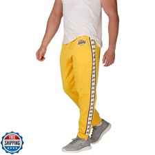 FOCO Men's Standard NBA Team Color Stripe Logo Track Suit Pants