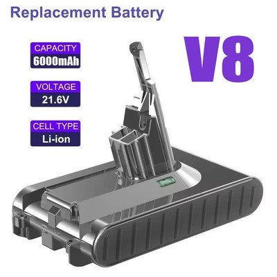 6000mAh Akku Für Dyson V8 SV10 Absolute Animal Absolute Motorhead Cord-Free 2025