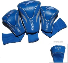 Team Golf NFL Detriot Lions Contour Golf Club Headcovers 3-Pack