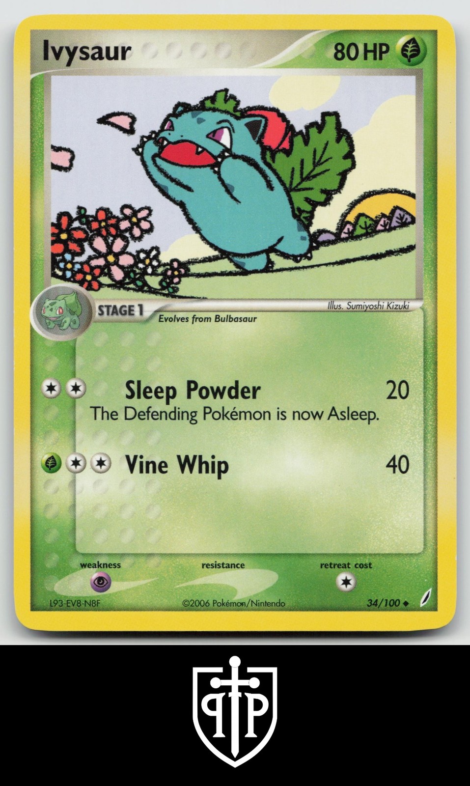 Pokemon - Ivysaur 34/100 Crystal Guardians - Uncommon - NM