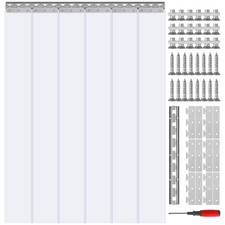Strip Curtain PVC Door Curtain 38" x 84" Cooler Freezer Clear Plastic