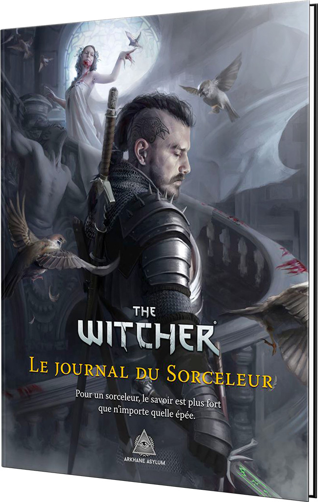 The Witcher : Le Journal du Sorceleur - Livre JDR Format A4 relié en cuir noir