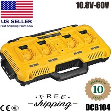 4-Port FOR DEWALT DCB104 Multiport Simultaneous Fast Charger DCB102 DCB200 20V
