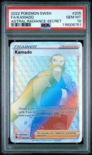 PSA 10 - SWSH Astral Radiance - Kamado - 205/189 - Hyper Secret Rare