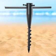Ground Screw, Heavy-Duty Spiral Ground Anchors for Umbrellas  Poles - 17" Ru...
