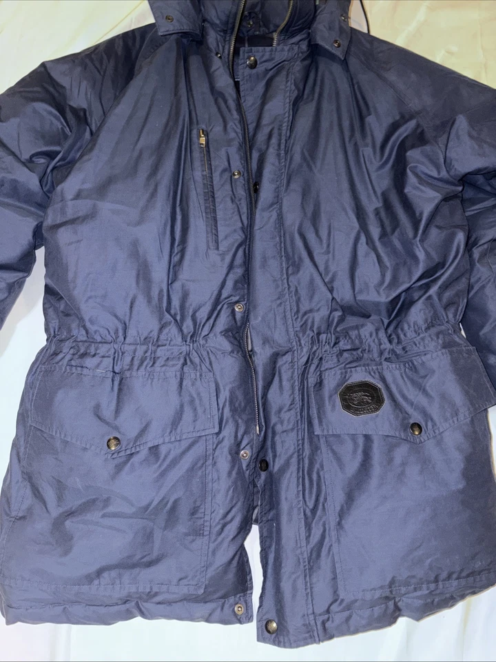 Abrigo de plumón chaqueta acolchada azul marino Burberrys vintage raro para hombre años 80 90 Foto 4 de 4