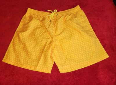 New Medium 32'' Waist Men's Orange Yellow Swim Shorts Bathing Suit Trunks